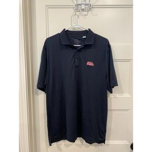 Cutter & Buck navy blue Ole Miss Polo.